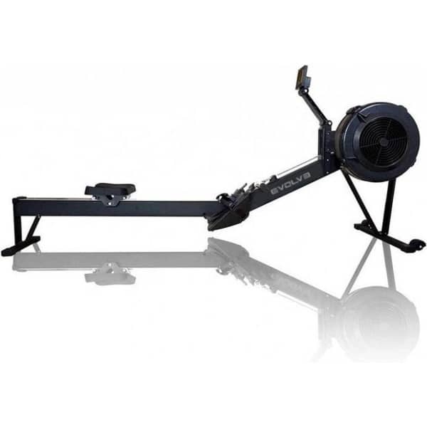 Evolve Fitness CR-100 Rower Roeitrainer - Professionele roeimachine - Fitness & CrossFit apparaat - Fitnessapparaat - Cardio apparaat voor thuis - Luchtweerstand - 10 weerstandsniveaus - LCD display - Transportwielen - Anti slip - Ergonomisch ontwerp