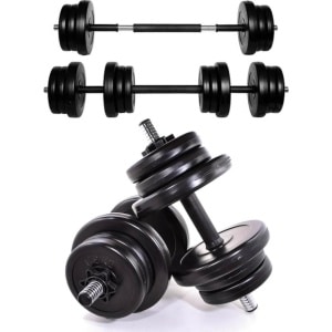 Verstelbare Halterset - 20kg / 30kg / 40kg / 50kg - Korte Halterset - Gewichtshalters - Dumbbell Set - Krachttraining met Verbindingsbuis