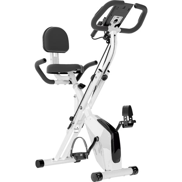 3 in 1 Opvouwbare Hometrainer - X-bike met 8 Verstelbare Weerstandsniveaus - Vliegwiel 2,5KG - LCD Scherm - Verstelbare Zitting - wit