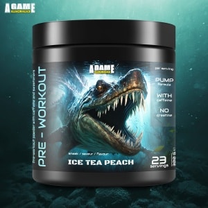 A-Game Pre-workout PUMP formule (300 g) smaak: Ice Tea Peach - special design: SEA MONSTER