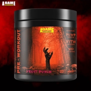 A-Game Pre-workout PUMP formule met cafeïne (300 g) smaak: Fruit Punch - HORROR (RED)