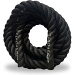AJ-Sports Battle rope 12 meter - Fitness touw - Soft Grip - Krachttouw - 10 kg Fitness touw - Zwart - Fitness & Crossfit - Workout - Krachttraining