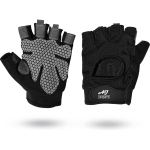 AJ-Sports Fitness handschoenen L - Sport & Fitness handschoenen Heren & Dames - Krachttraining - Fitness - Crossfit - Sport handschoenen - Sporthandschoenen - Zwart