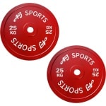 AJ-Sports Halterschijven 25 kg - 2 Stuks - Halterschijf 50 mm - Gewichten set - Halters - Halterset - Halterstang - Halterbank - Fitness - Krachttraining