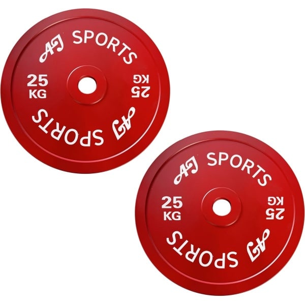 AJ-Sports Halterschijven 25 kg - 2 Stuks - Halterschijf 50 mm - Gewichten set - Halters - Halterset - Halterstang - Halterbank - Fitness - Krachttraining
