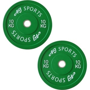 AJ-Sports Halterschijven Rubber 10 kg 2 stuks - halterschijf 50 mm - Gewichten set - Halters - Halterset - Halterstang - Halterbank - Fitness - Krachttraining