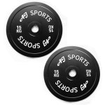 AJ-Sports Halterschijven Zwart 15 kg - 2 Stuks - Halterschijf 50 mm - Gewichten set - Halters - Halterset - Halterstang - Halterbank - Fitness - Krachttraining