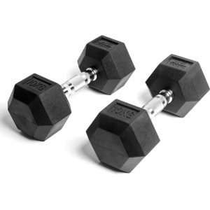 AJ-Sports Hex Dumbbells 10kg - 2 x 10 kg Dumbbell - Gewichten - Dumbells set - Gewichten set - Halterset - Fitness gewichten - Krachttraining - Fitness
