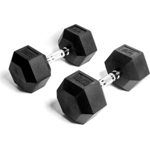 AJ-Sports Hex Dumbbells 18kg - 2 x 18 kg Dumbbell - Gewichten - Dumbells set - Gewichten set - Halterset - Fitness gewichten - Krachttraining - Fitness