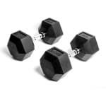 AJ-Sports Hex Dumbbells 20kg - 2 x 20 kg Dumbbell - Gewichten - Dumbells set - Gewichten set - Halterset - Fitness gewichten - Krachttraining - Fitness