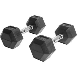 AJ-Sports Hex Dumbbells 5kg - 2 x 5 kg Dumbbell - Gewichten - Dumbells set - Gewichten set - Halterset - Fitness gewichten - Krachttraining - Fitness