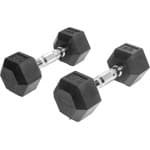 AJ-Sports Hex Dumbbells 6kg - 2 x 6 kg Dumbbell - Gewichten - Dumbells set - Gewichten set - Halterset - Fitness gewichten - Krachttraining - Fitness