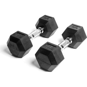 AJ-Sports Hex Dumbbells 7kg - 2 x 7 kg Dumbbell - Gewichten - Dumbells set - Gewichten set - Halterset - Fitness gewichten - Krachttraining - Fitness