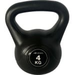 AJ-Sports Kettle Bell Pro PVC 4kg - Kettlebell - Gewichten - Krachttraining - Zwart - Fitness - Geschikt voor Crossfit & Fitness