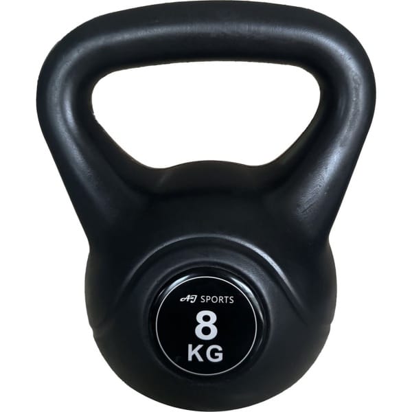 AJ-Sports Kettle Bell Pro PVC 8kg - Kettlebell - Gewichten - Krachttraining - Zwart - Fitness - Geschikt voor Crossfit & Fitness
