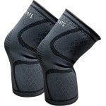 AJ-Sports Knee Sleeves S - Kniebrace - Knie Brace - Knieband voor Powerlifting - Geschikt voor Mannen & Vrouwen - Fitness - Crossfit & Weightlifting - Zwart - 2 Stuks
