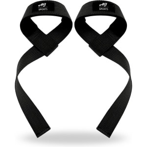 AJ-Sports Lifting Straps - Wrist wraps - Straps - Lifting grips - Deadlift Straps - Padded straps - 2 stuks - Powerlifting - Fitness - Krachttraining - Padding & anti slip - Zwart