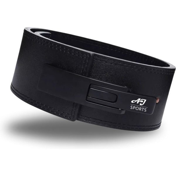 AJ-Sports Lifting belt - Maat S - Clip Sluiting - Powerlift riem - Fitness riem - Weightlifting belt - Gewichthefriem - Krachttraining - Powerlifting - Fitness - Leren Riem