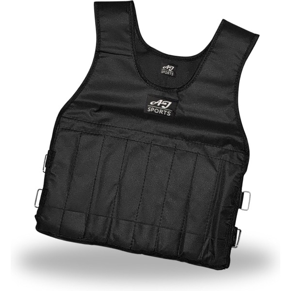 AJ-Sports Verstelbaar Gewichtsvest 10kg - Gewichtsvesten - Weight vest - Gewichten - Krachttraining & Crossfit Trainingsvest - Hardlopen - Cardio - Zwart - Geschikt vanaf maat M / L