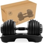 AJ-Sports Verstelbare Dumbell Zwart 24 KG - 2kg t/m 24kg - Gewichten - Dumbells set - Gewichten set - Halterset - Fitness gewichten - Krachttraining - Gym - Sport - 15 Dumbells in één! - Let op PER STUK = 1 Dumbbell!