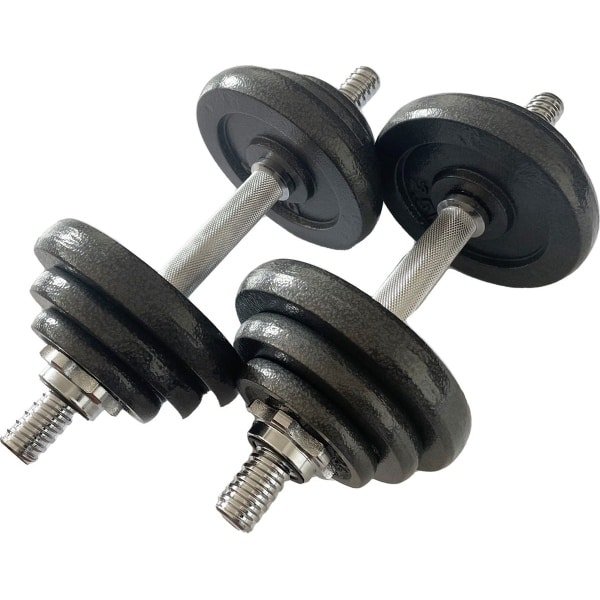 AJ-Sports Verstelbare Dumbells set 2 x 10 kg dumbell - Gewichten - Dumbells set - Gewichten set - Halterset - Fitness gewichten - Krachttraining - Fitness - Inclusief handige opberg box