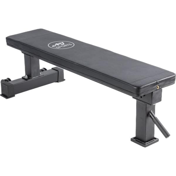 AJ-Sports Vlakke Fitnessbank - Halterbank - Bench Press - Fitness bank - Bankdrukbank - Halterbanken - Bench - Zwart - Krachttraining - Fitness - Exclusief gewichten