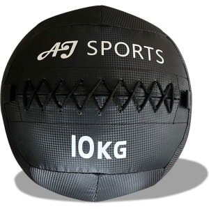 AJ-Sports Wall Ball 10kg - Medicijnbal - Medicine ball - Gewichtsbal - Krachtbal - Trainingsbal - Krachttraining - Zwart