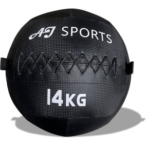 AJ-Sports Wall Ball 14kg - Medicijnbal - Medicine ball - Gewichtsbal - Krachtbal - Trainingsbal - Krachttraining - Zwart