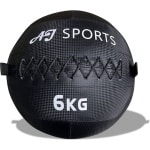 AJ-Sports Wall Ball 6kg - Medicijnbal - Medicine ball - Gewichtsbal - Krachtbal - Trainingsbal - Krachttraining - Zwart