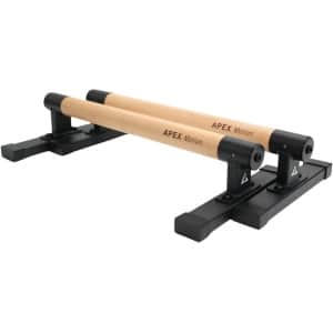APEX Motion Premium Houten Parallettes voor Calisthenics, CrossFit, Turnen & Gymnastiek - Push Up Grips Bar & Opdruksteun Hout - Fitness & Krachttraining - Metalen Frame met Antislip