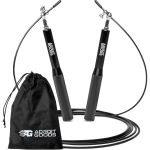 AdroitGoods Professioneel Sport Springtouw - Crossfit Speedrope / Jump Rope - Volwassenen en Kinderen - Verstelbaar - Zwart