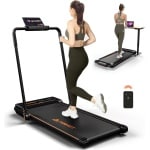 Airhot® Loopband - walking pad - met handleuning - met telefonnhouder - opvouwbaar - met afstandbediening - met display - stil - antislip - schokdemping - tot 120kg - tot 12km/u