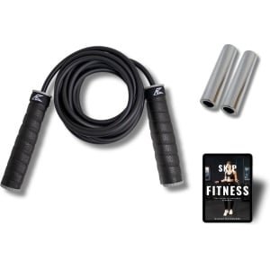 All Black Nutrition PVC Springtouw met Gewicht - Sport Speedrope - Conditie & Krachttraining - Verzwaard - Inclusief E-Book