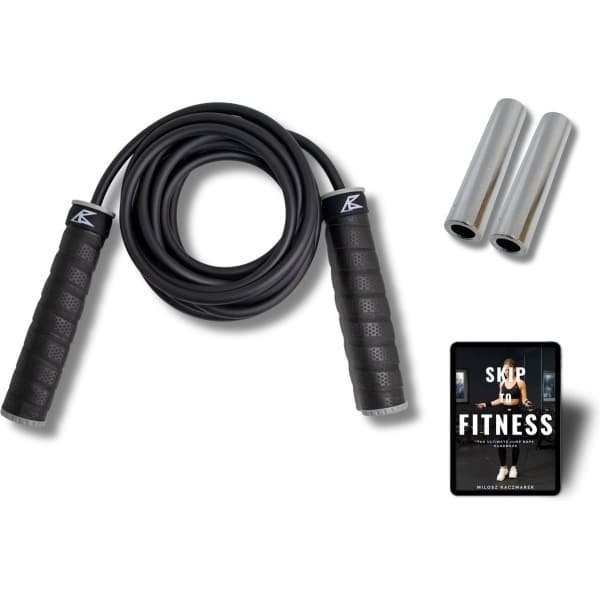 All Black Nutrition PVC Springtouw met Gewicht - Sport Speedrope - Conditie & Krachttraining - Verzwaard - Inclusief E-Book