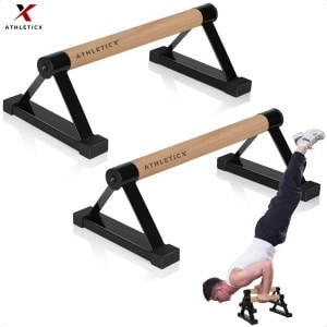 Athleticx Parallettes Pro Metaal - 50 cm Lang - 2 Stuks - Calisthenics - Push Up Bord - Opdruksteunen - Dip Bars - Opdrukken - Crossfit - Dip Station - Dip Bars Hoog - Overcoming Gravity - Push Up Grips - Core Trainer