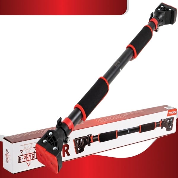 B-Physic Pull up Bar Station - Optrekstang Deur - E-book met Oefeningen - Fitness Krachttraining - Thuis Sporten