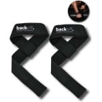 Backoff Lifting Straps - Straps - Fitness Straps - Gewichtheffen - Powerliften - Deadlift Straps - Krachttraining - Wrist Wraps - Anti-Slip Padding - Padded Straps - Zwart - 2 stuks