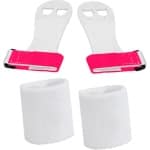 Beginners turnleertjes roze maat 2 plus polsbanden voor brug rekstok ringen turnen gymnastiek crossfit