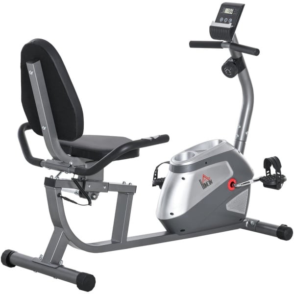 BellissiBo® Hometrainer - Hometrainer Fiets - Met Rugleuning - LCD-scherm - 8 Weerstandslevels - Thuis Fitnessapparaat