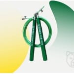 Binky Protein- Speedrope- Fitness- Crossfit- Cardio- Groen met logo's- Aluminium- Verstelbaar- Makkelijk- Thuis training- Snel afvallen- altijd en overal- Gewichtsverlies- Iedereen kan het!!