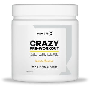 Body & Fit Crazy Pre-Workout - Citroen smaak - Pre Workout - 407 gram (37 doseringen)