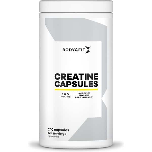 Body & Fit Creatine Monohydraat Caps - Creatine Capsules - Makkelijk in te nemen - 240 capsules (60 doseringen)