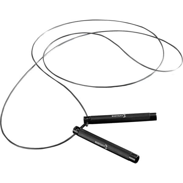 Body & Fit Speed Jumprope - Krachttraining accessoire - Springtouw - Zwart Metaal