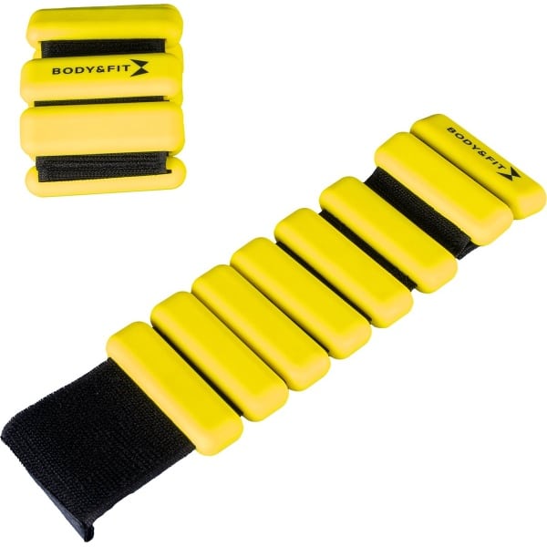 Body & Fit Weighted Bands - Verzwaarde Pols- of Enkelbanden - 0.5 kilo - Krachttraining - 2 Stuks - Zwart