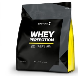 Body & Fit Whey Perfection - Proteine Poeder / Whey Protein - Eiwitpoeder met BCAA - Eiwitshakes - 896 gram (32 shakes) - Framboos