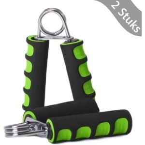 Borvat® - Handtrainers - Krachttraining en Revalidatie - Vinger Kracht en Uithoudingsvermogen -Handgreepversterker voor Basketbaltraining - Handgreep - Groen/Zwart - Set