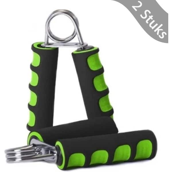 Borvat® - Handtrainers - Krachttraining en Revalidatie - Vinger Kracht en Uithoudingsvermogen -Handgreepversterker voor Basketbaltraining - Handgreep - Groen/Zwart - Set
