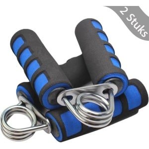 Borvat® - Handtrainers - Krachttraining en Revalidatie - Vinger Kracht en Uithoudingsvermogen -Handgreepversterker voor Basketbaltraining - Handgreep - Blauw/Zwart - Set