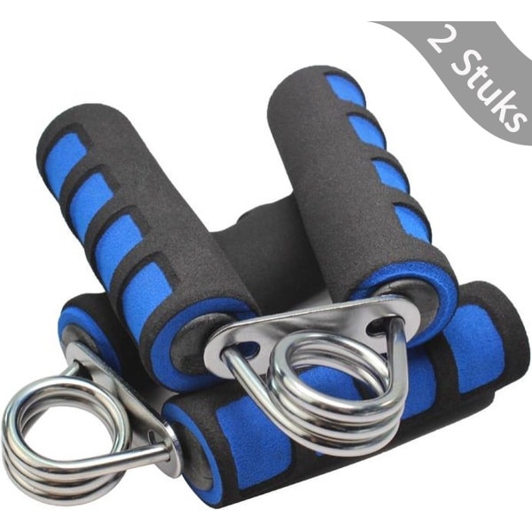 Borvat® - Handtrainers - Krachttraining en Revalidatie - Vinger Kracht en Uithoudingsvermogen -Handgreepversterker voor Basketbaltraining - Handgreep - Blauw/Zwart - Set