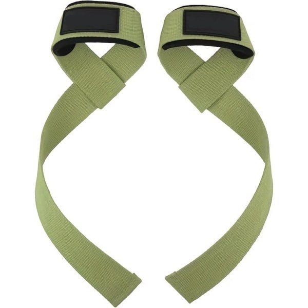 Bovista Wrist Wraps - Lifting Straps - Crossfit Grips - Polsband - Krachttraining - Fitness - Deadlift - Legergroen